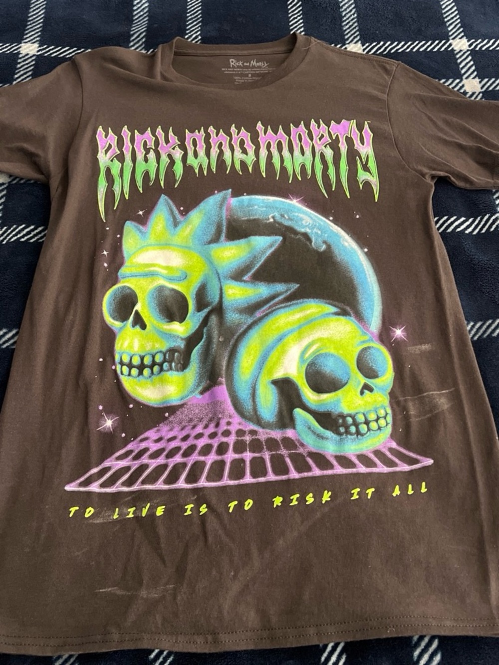 Black Rick and Morty Graphic T shirt Size Small